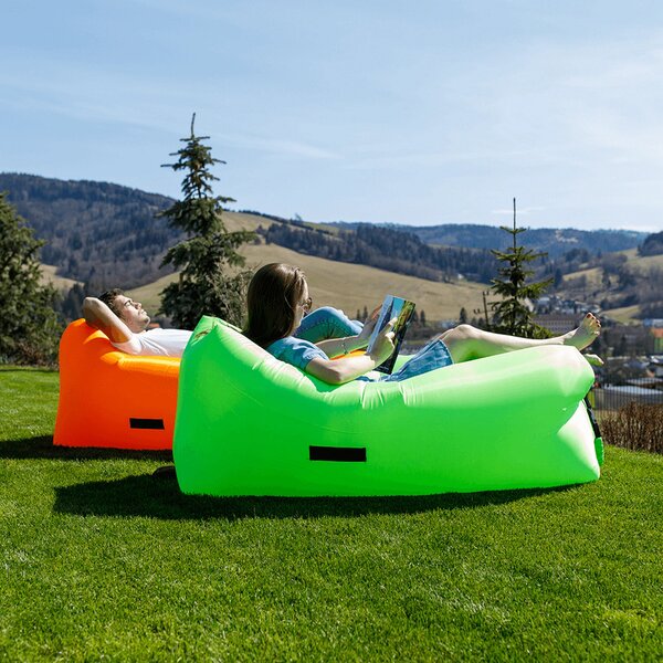 Fotoliu gonflabil LEBAG, verde, material textil