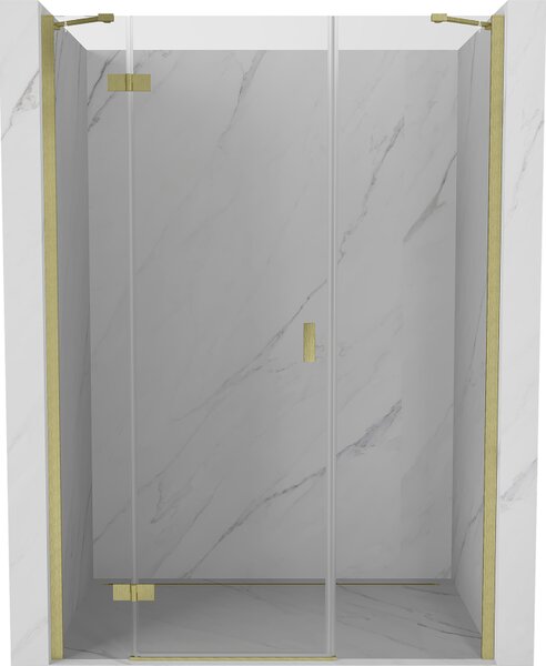 Mexen Mist-H, ușă de duș cu 1 aripă, stânga, 120 cm, sticlă transparentă, profil auriu mat, 8A5-120-001-55-00-L