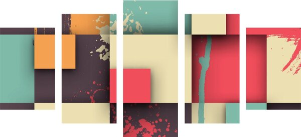 Tablou 5-piese textură abstractă