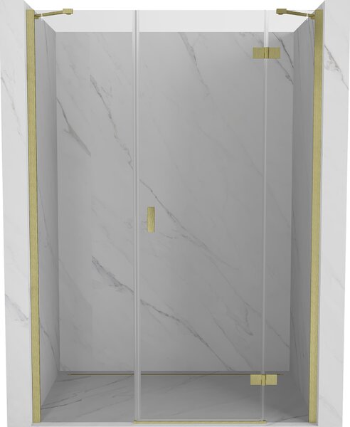 Mexen Mist-H, ușă de duș cu 1 aripă, dreapta, 120 cm, sticlă transparentă, profil auriu mat, 8A5-120-001-55-00-P