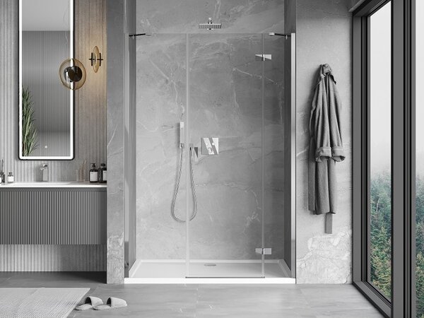 Mexen Mist-H, ușă de duș cu 1 aripă dreapta 120 cm, sticlă transparentă, profil cromat, 8A5-120-001-01-00-P