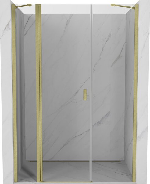 Mexen, Ușă de duș cu balamale Mexen Mist 120 cm, transparentă, auriu periat - 8A4-120-001-55-00