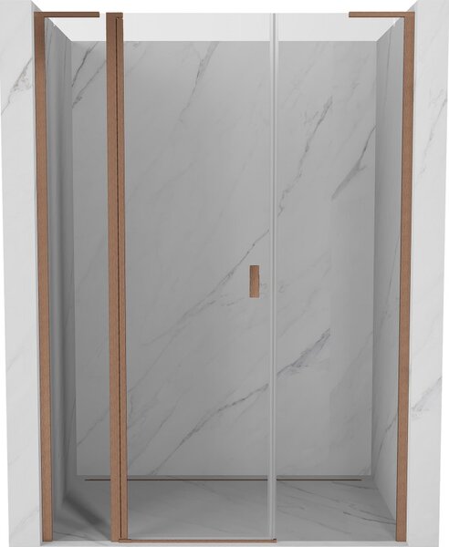 Mexen, Ușă de duș pivotantă Mexen Mist L 135 cm, transparentă, cupru periat - 8A4L-135-001-65-00