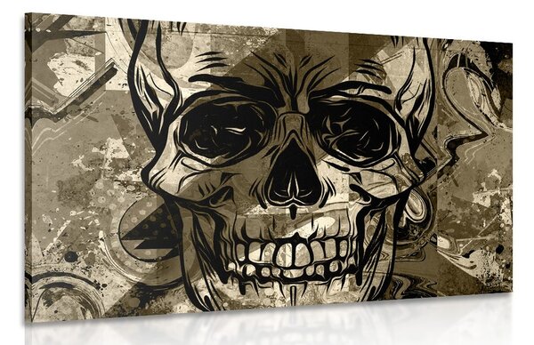 Tablou craniu în design sepia