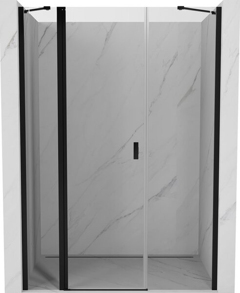 Mexen, Ușă de duș pivotantă Mexen Mist 120 cm, transparentă, neagră - 8A4-120-001-70-00