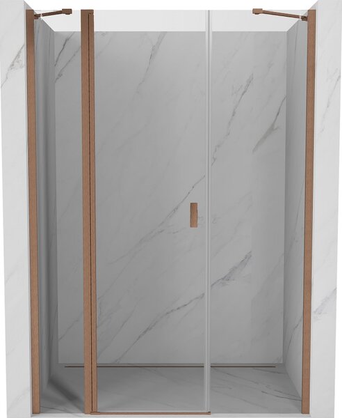 Mexen, Ușă de duș pivotantă Mexen Mist 120 cm, transparentă, cupru periat - 8A4-120-001-65-00