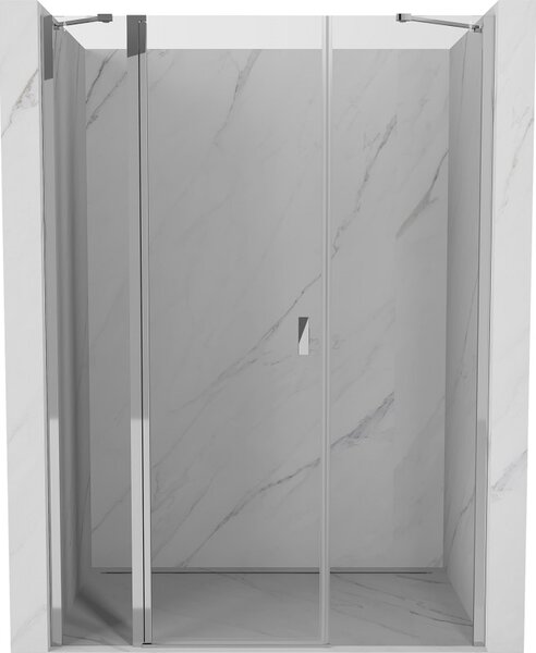 Mexen, Ușă de duș cu balamale Mexen Mist 125 cm, transparentă, cromată - 8A4-125-001-01-00
