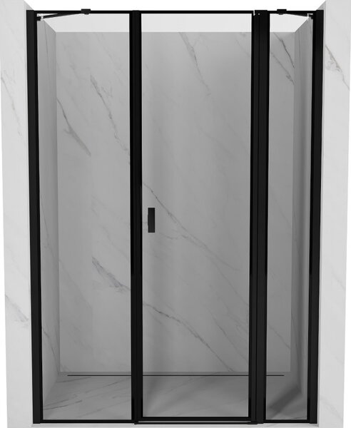 Mexen, Ușă de duș cu balamale pe dreapta Mexen Mist 120 cm, ramă neagră - 8A4-120-001-70-70-P