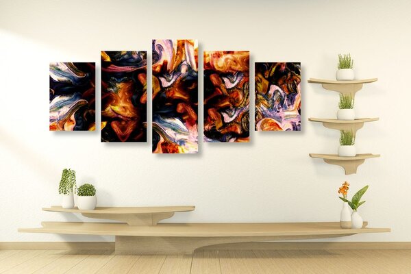 Tablou 5-piese artă în design abstract