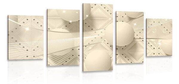 Tablou 5-piese de lux în design sepia