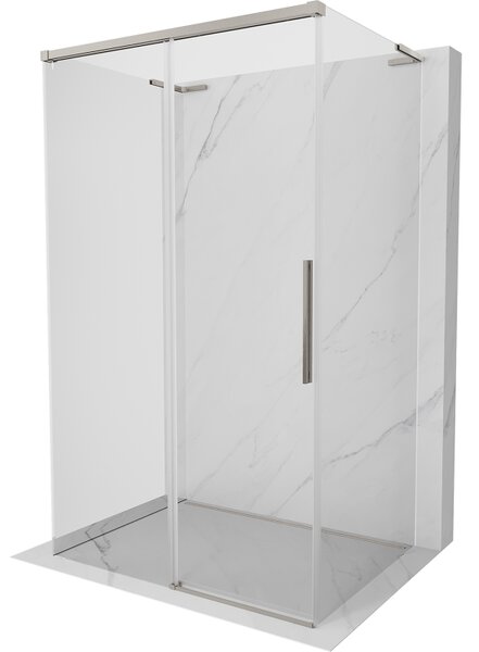 Mexen Rox-3SL, cabină de duș cu 3 pereți 120 x 95 cm, sticlă transparentă de 8 mm, profil de oțel, 8C2L-120-095-97-00-3S