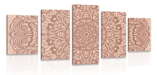 Tablou 5-piese Mandala florală