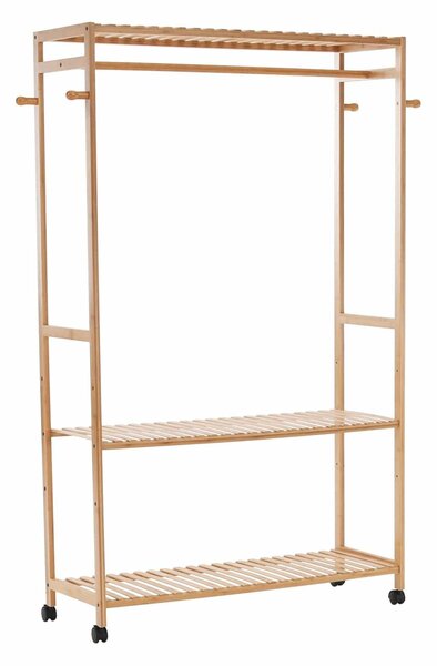Suport umerase MELAR, stejar natural, bambus lacuit, 113x35x165 cm