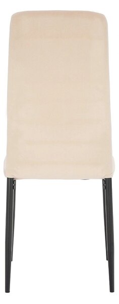 Scaun COLETA NOVA, bej/negru, stofa catifelata/metal, 41x49x96 cm