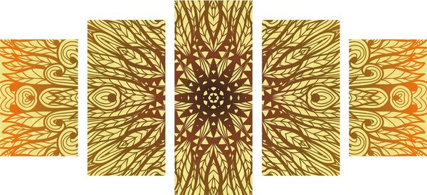 Tablou 5-piese ornament etnic unic