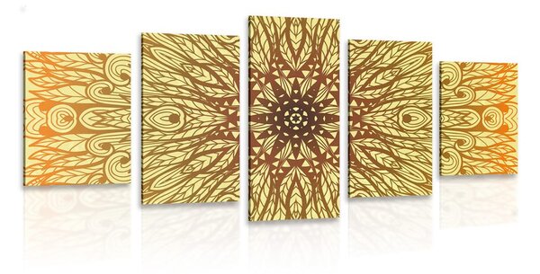 Tablou 5-piese ornament etnic unic