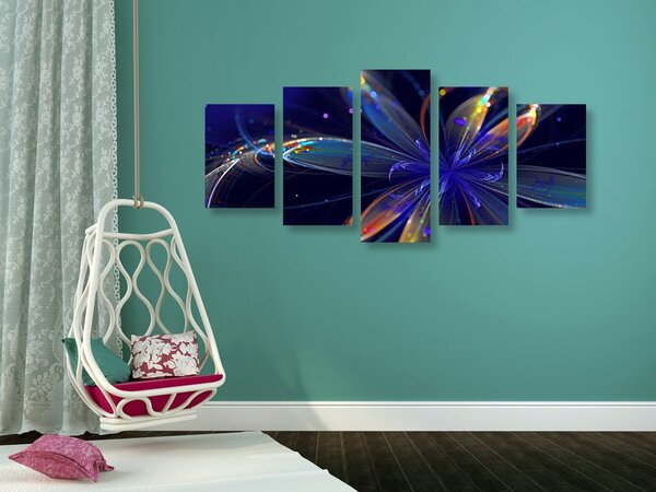 Tablou 5-piese floare virtuală