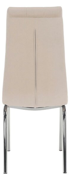 Scaun GERDA NEW, bej, stofa clasica/metal, 42x58x103 cm