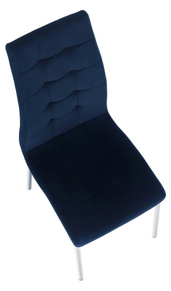 Scaun GERDA NEW, albastru, stofa clasica/metal, 42x58x103 cm