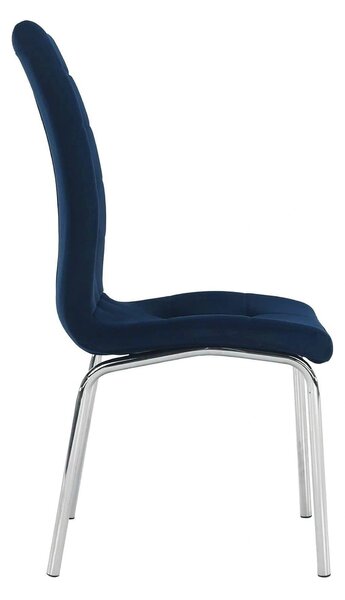 Scaun GERDA NEW, albastru, stofa clasica/metal, 42x58x103 cm