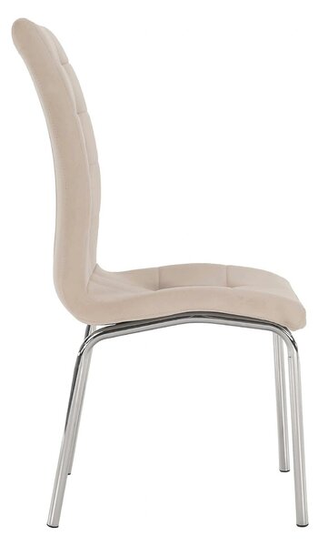 Scaun GERDA NEW, bej, stofa clasica/metal, 42x58x103 cm