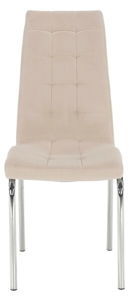 Scaun GERDA NEW, bej, stofa clasica/metal, 42x58x103 cm
