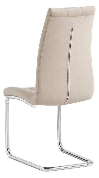 Scaun SALOMA NEW, stofa catifelata/metal, bej, 42x56,5x105 cm