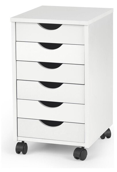 Comoda SIMON 2, alb, PAL/plastic, 37x41x63 cm