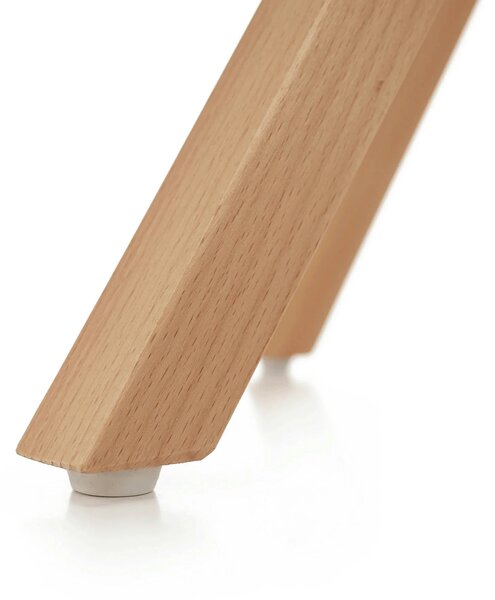 Scaun ETOSA, gri inchis/fag, piele ecologica/plastic/lemn, 48x58x83 cm