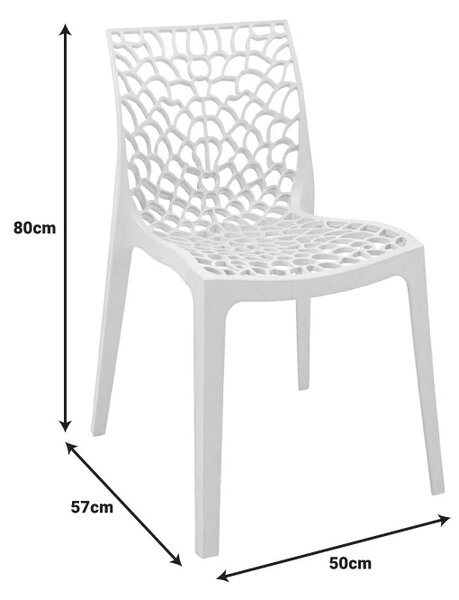 Scaun Hush, Pako World, PP, Alb, 50x57x81 cm