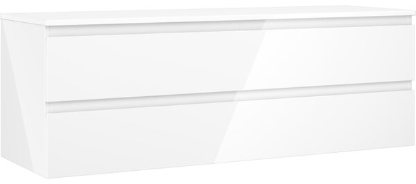 Mexen Orio, mobilier de baie 140 cm cu blat, 2 sertare, alb lucios, 91A10-14047-2-BFFC00