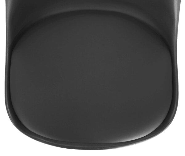 Scaun ETOSA, gri inchis/fag, piele ecologica/plastic/lemn, 48x58x83 cm