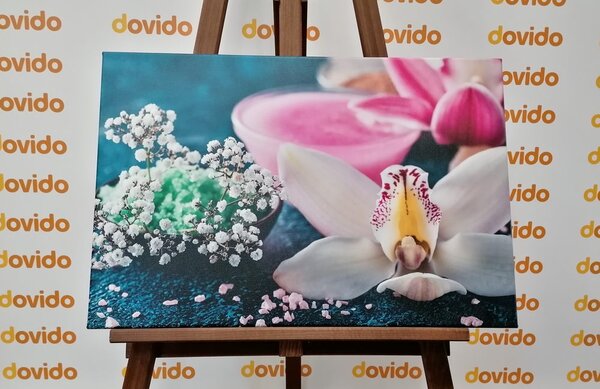 Tablou detaliu inedit al orhideii
