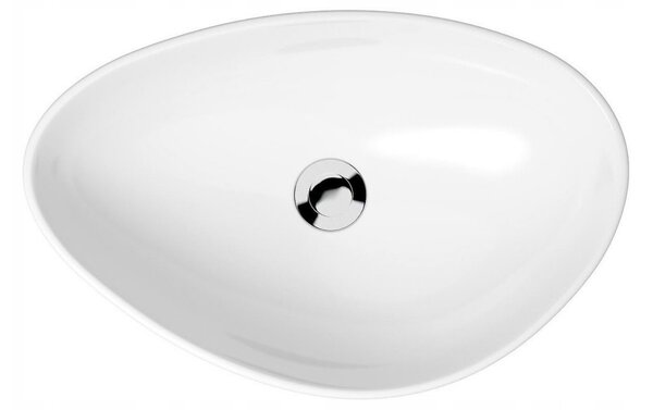 Cersanit Moduo, set dulap baie cu chiuveta blat 80x45x95 cm, stejar lucios alb, S801-444