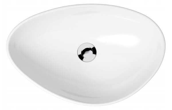 Cersanit Moduo, set dulap baie cu chiuveta blat 80x45x95 cm, stejar lucios alb, S801-447