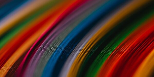 Tablou detaliu material colorat