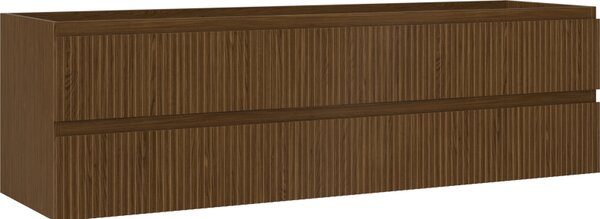 Mexen Rivel, mobilier baie 160 cm, 2 sertare, canelat, nuc, 91A20-16047-2-BFF86