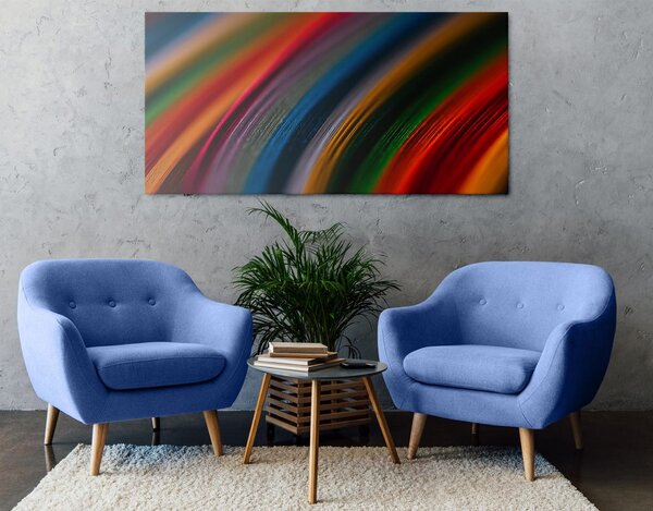 Tablou detaliu material colorat