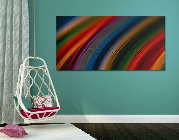 Tablou detaliu material colorat