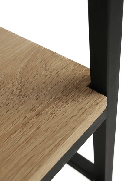 Masuta cafea LARON, stejar deschis/negru, 110x60x45 cm