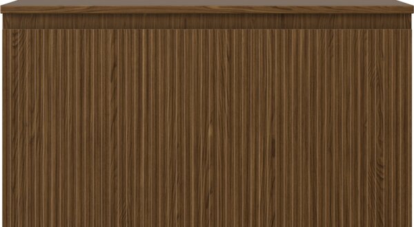 Mexen Rivel, mobilier baie 90 cm cu blat, 1 sertar, canelat, nuc, 91A20-09047-1-BFC86