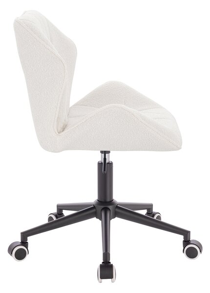 HR212K Scaun Crem Boucle cu Bază Neagră