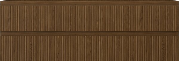 Mexen Rivel, mobilier de baie sub chiuvetă 140 cm, 2 sertare, canelat, nuc, 91A20-14047-2-BFF86