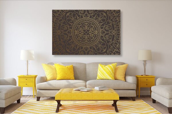 Tablou ornament oriental din aur
