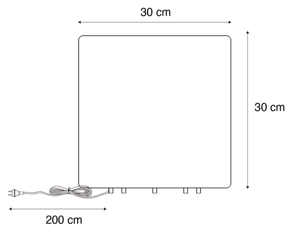Lampă modernă de exterior albă 30 cm pătrat IP44 - Nura