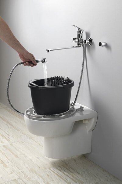 Aqualine Aqualine, Chiuvetă suspendată din ceramică cu grătar 36x52 cm, alb, VKZ02