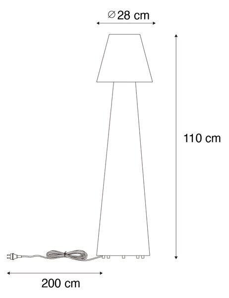 Lampa de podea de design pentru exterior alb IP44 - Katrijn