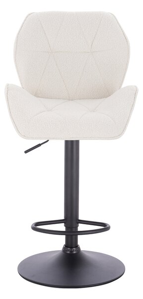 HR212W Scaun Crem Boucle cu Bază Neagră