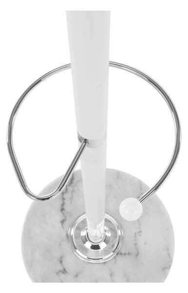 Cuier pom ELOS, alb, metal/marmura, 37x175 cm