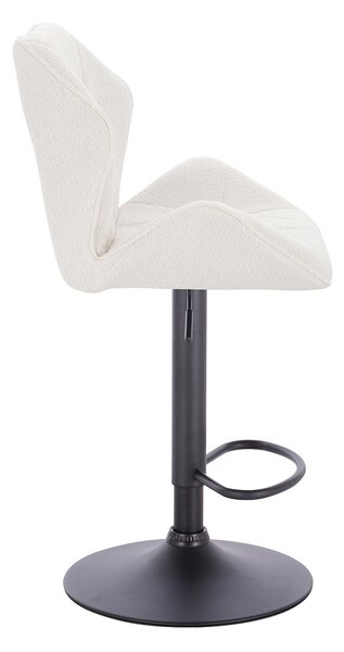 HR212W Scaun Crem Boucle cu Bază Neagră